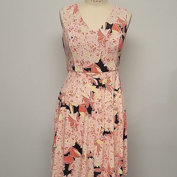 Tommy Hilfiger floral print sleeveless Flare dress, Size 6 - Picture 1 of 6